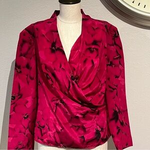 Vintage Pink Floral Blouse